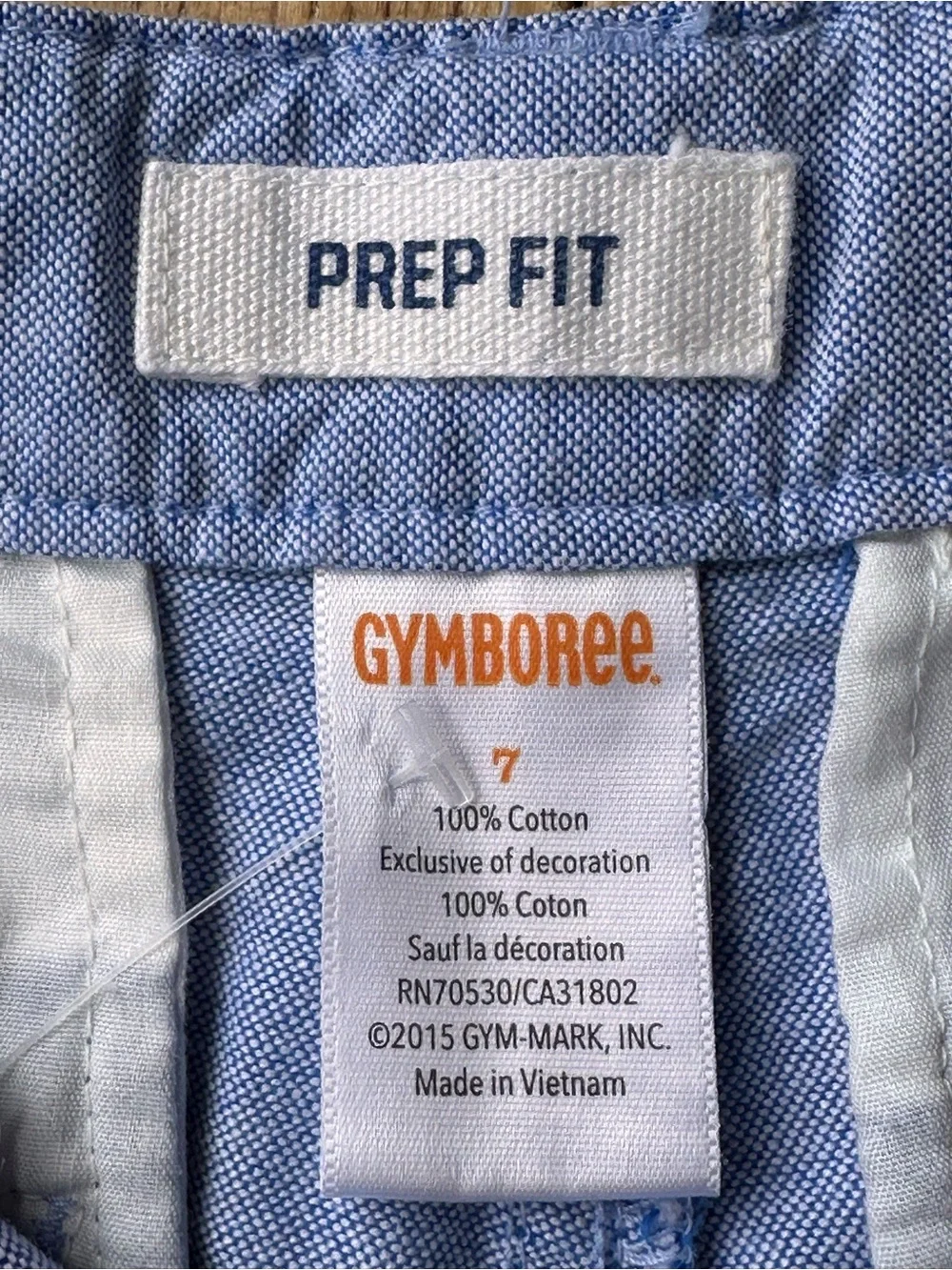 Gymboree Prep Fit Embroidered Sailboats Chambray Shorts size 7